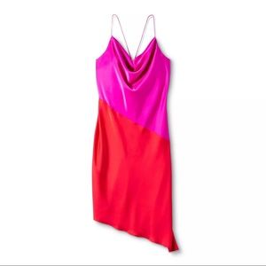 Cushnie For Target Pink and Red Colorblock dress